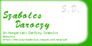 szabolcs daroczy business card